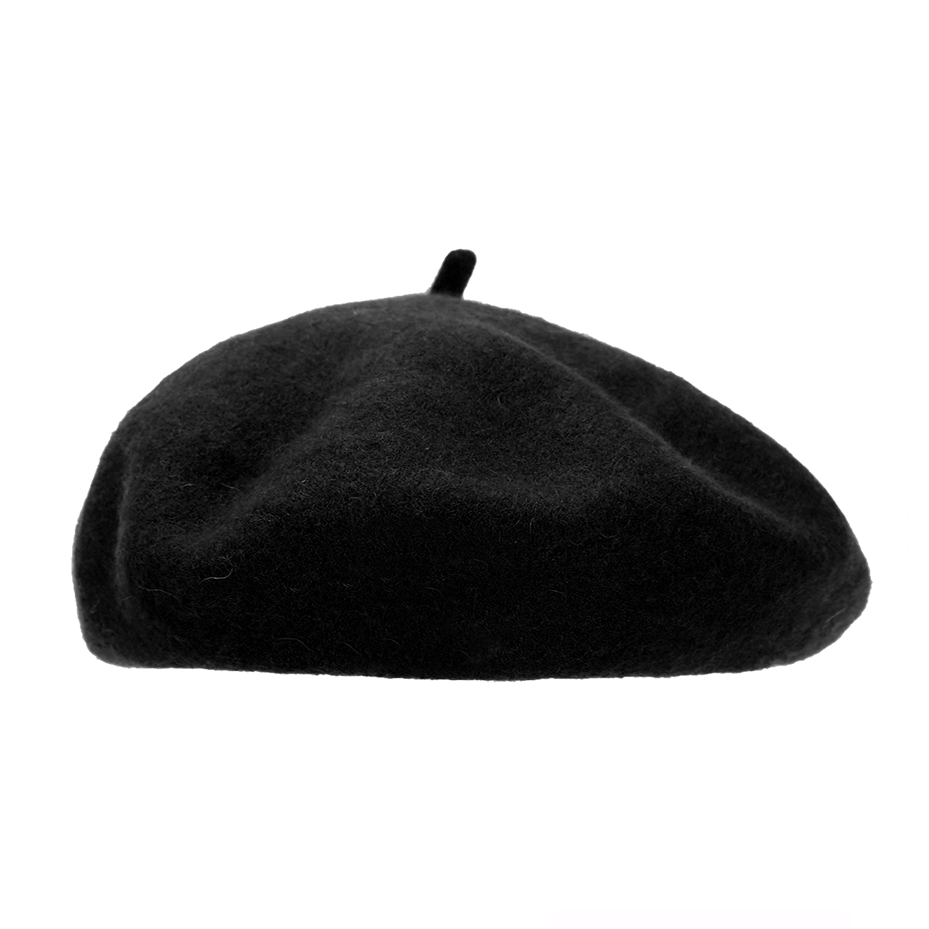 Beret French Wool - قبعة صوفية بلون موحد للنساء –