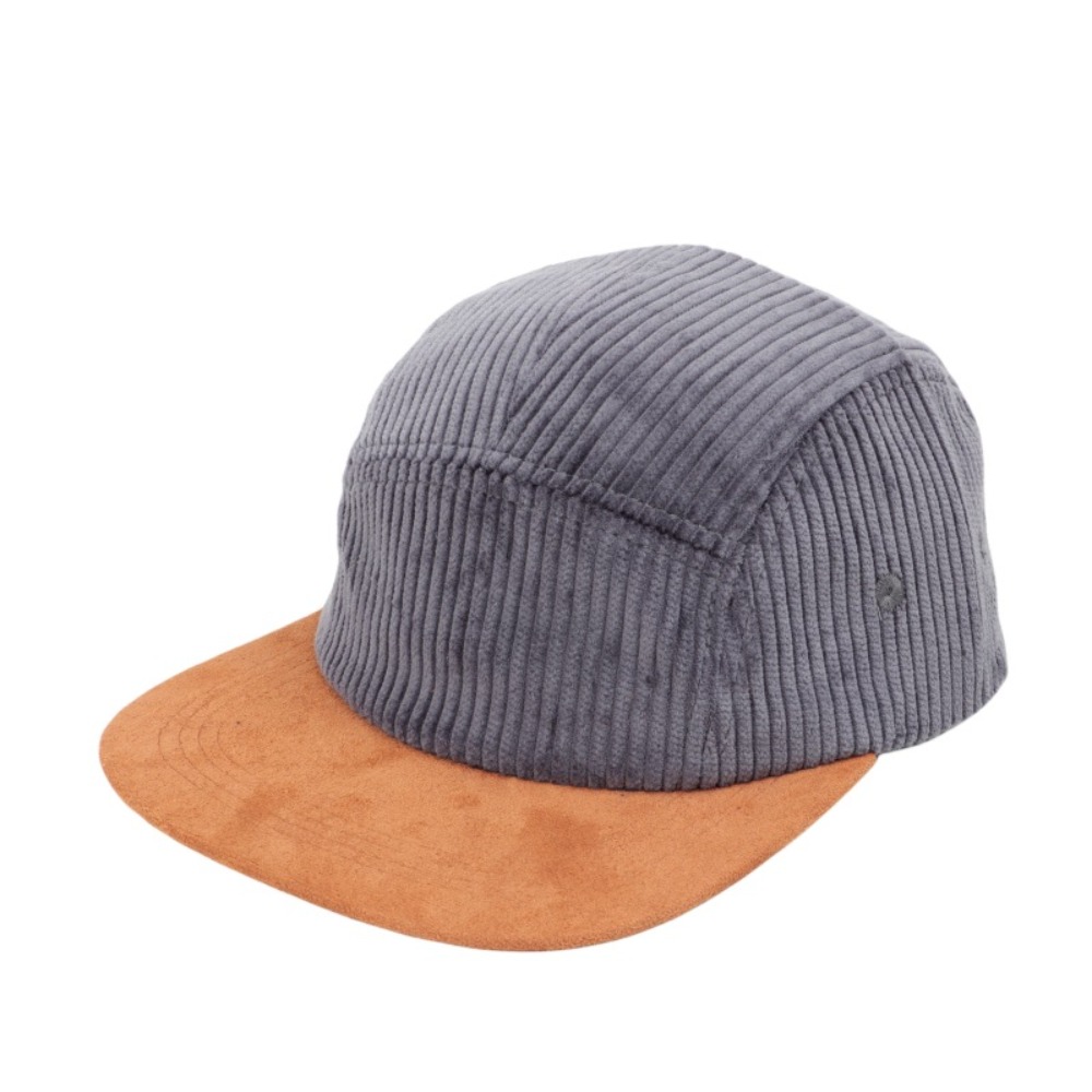 Corduroy Cap 5 Panel - قبعة بيسبول ذات حافة مسطحة متعددة