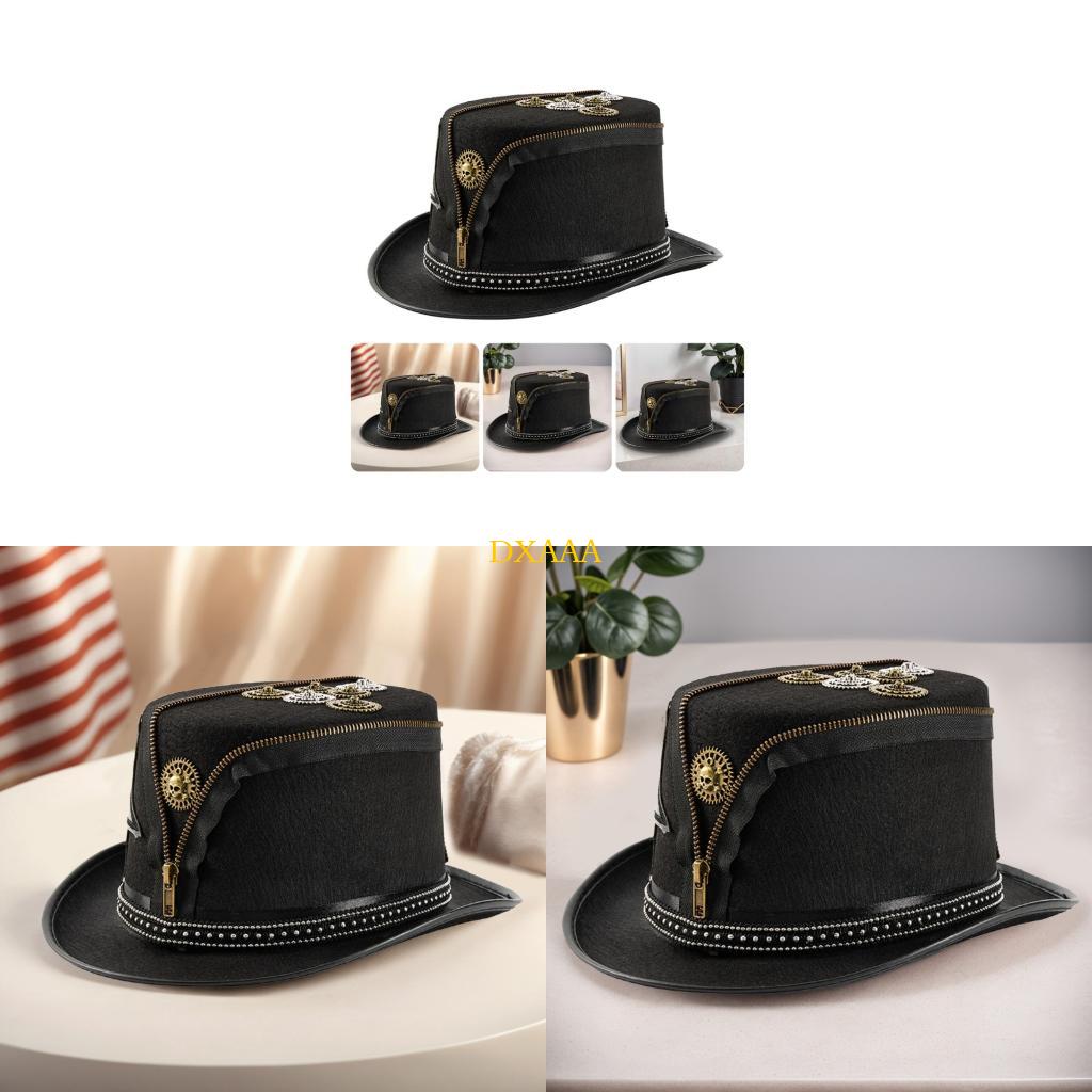 Fedora Hat Wool - DXAA Steampunk Masquerades HAT With Gear