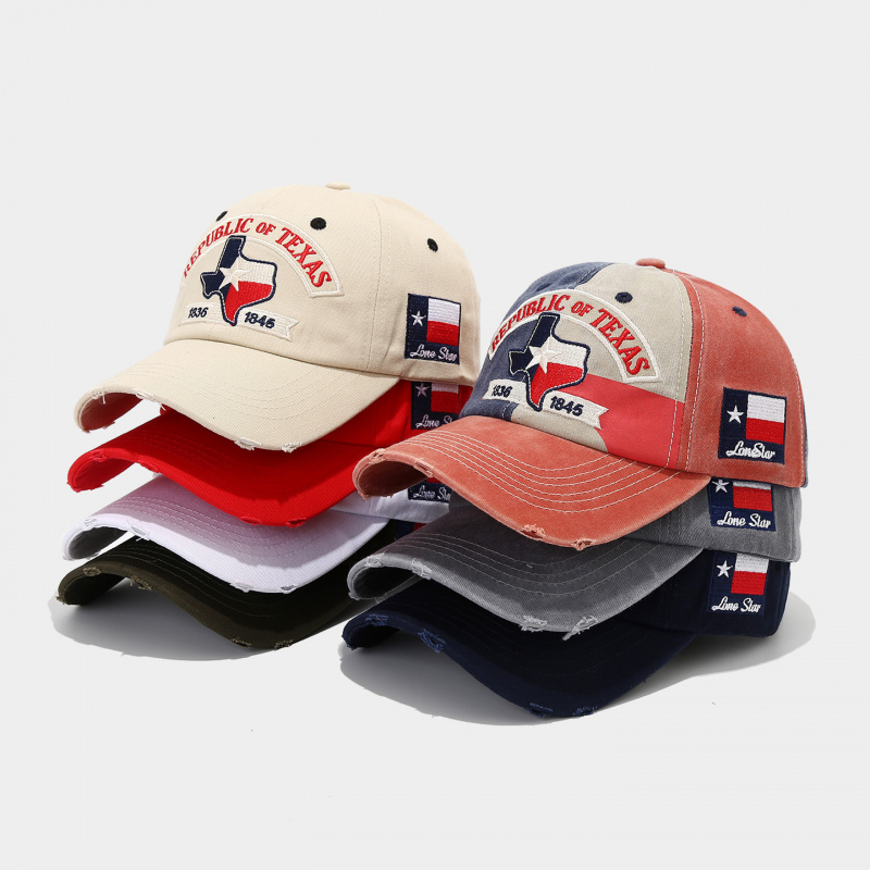 قبعة بيسبول مغسولة بتصميم علم  - مراجعة Dad Hat Cotton وسعره
