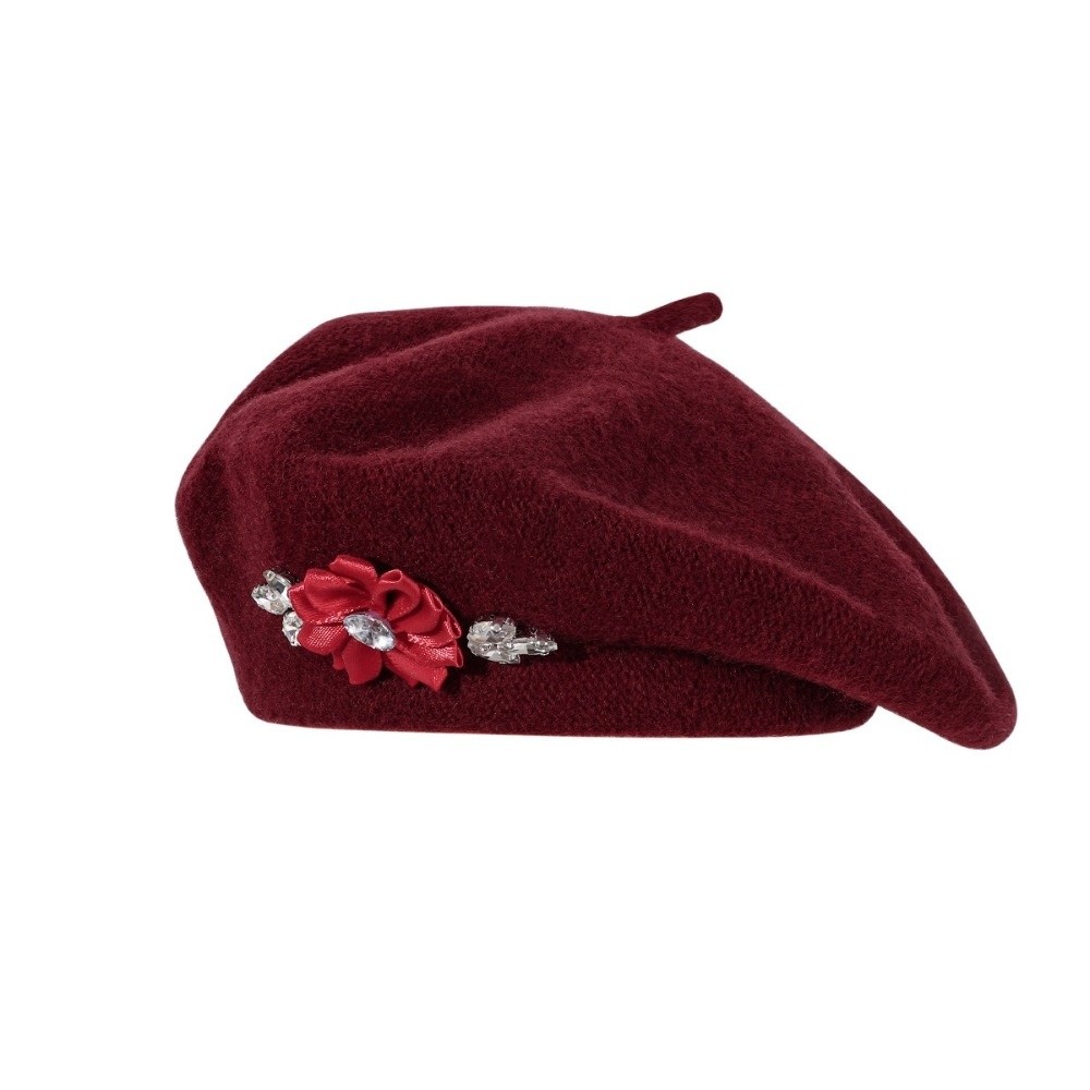 قبعة بيريه صوفية بلون واحد بتص - مراجعة Beret French Wool وسعره