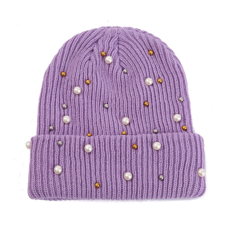 قبعة شتوية نسائية محبوكة مزينة - مراجعة Beanie Cuffed Knit وسعره