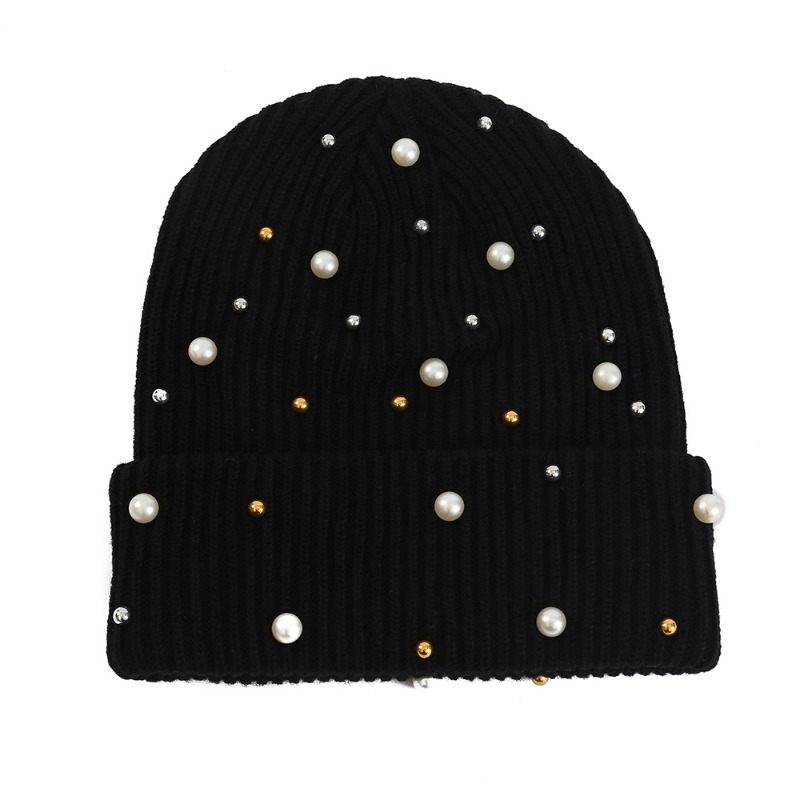 قبعة شتوية نسائية محبوكة مزينة - مراجعة Beanie Cuffed Knit وسعره